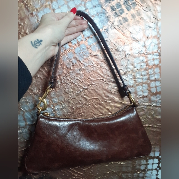 Zara Handbags - Zara Nwot Faux Leather Chocolate Brown Shoulder Bag